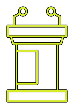 Podyum simgesinin vektör illüstrasyonu 