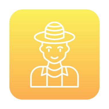 Turist şapkası simgesi, vektör illüstrasyonu 