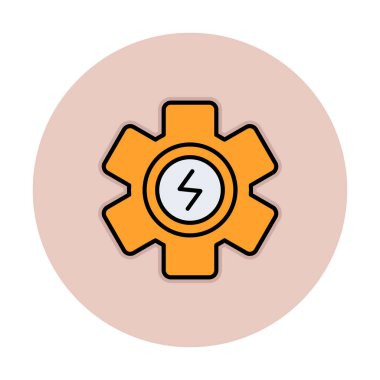 Güç. Web simgesi basit illüstrasyon