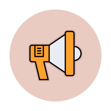 hoparlör, megafon simgesi. vektör çizim.  