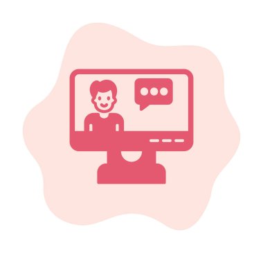 TV haber simgesi, vektör illüstrasyonu basit tasarım