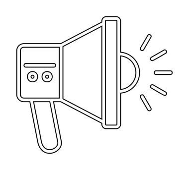 hoparlör, megafon simgesi. vektör çizim.  