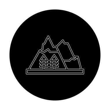 basit vektör izole dağ simgesi 