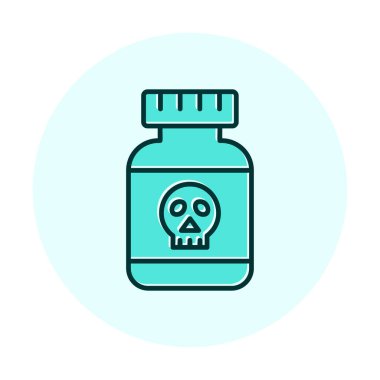 Zehir. Web simgesi basit illüstrasyon 