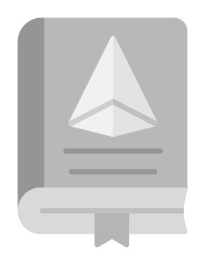 Trigonometri Kitabı simgesi, vektör illüstrasyonu