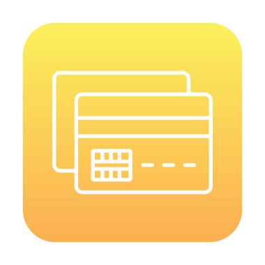 düz kredi kartı simgesi tasarımı  