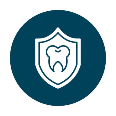 Diş Koruma simgesinin vektör illüstrasyonu 