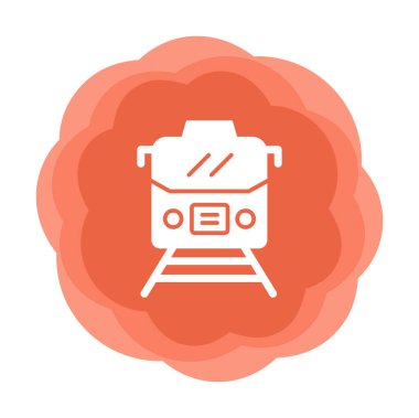 tren simgesi, vektör illüstrasyonu 