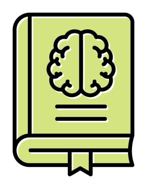 Nöroloji Kitabı web simgesi vektör illüstrasyonu