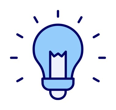 ampul ışığı simgesi, vektör illüstrasyonu 