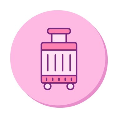 bavul ikonu vektör illüstrasyonu 