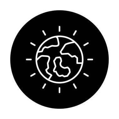 Dünya Günü ikon vektör illüstrasyonu