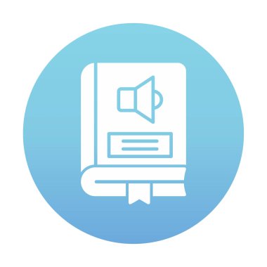 Basit Ses Kitabı simgesi, vektör illüstrasyonu