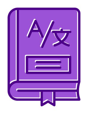 sözlük modern simgesinin vektör illüstrasyonu                               