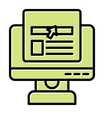 çevrimiçi haber simgesi vektör illüstrasyonu               