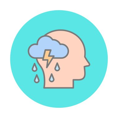 Depresyon konsepti vektör illüstrasyonu