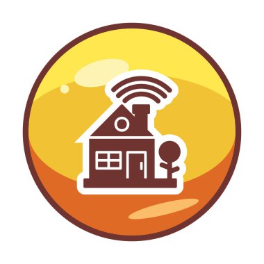 Akıllı Ev simgesi, vektör illüstrasyonu