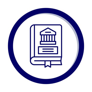 Kültür kitabı. Web simgesi basit illüstrasyon 