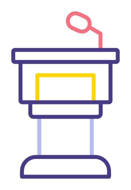 Podyum simgesinin vektör illüstrasyonu 