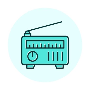 radyo simgesi web basit illüstrasyon