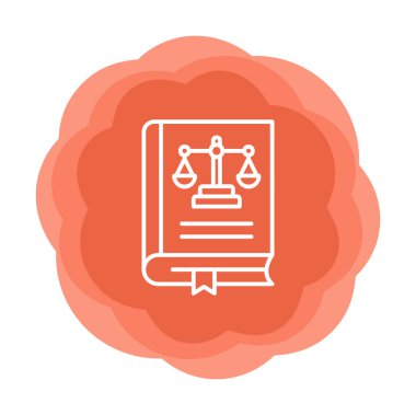 Hukuk kitabı. Web simgesi basit illüstrasyon 
