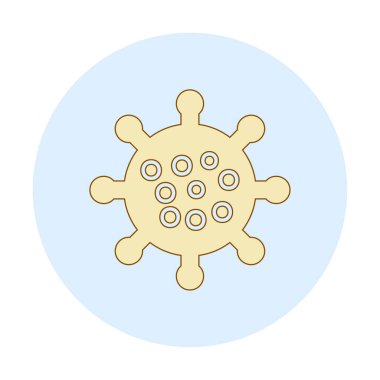 Corona virüs simgesi, covid-19 salgın hastalık sembolü, çizgi biçimi vektör simgesi