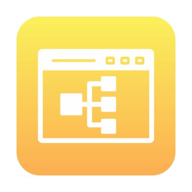 Çevrimiçi Akış Çizelgesi modern simgesinin vektör illüstrasyonu                  