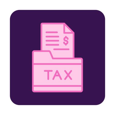 Vergi Dizini web simgesi, vektör illüstrasyonu