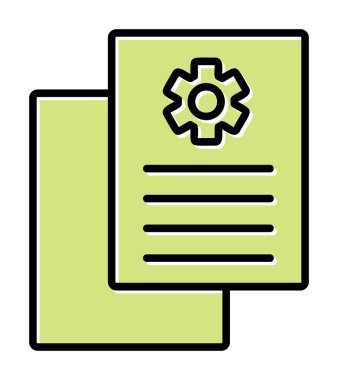 Çalışma Raporu. Web simgesi basit illüstrasyon