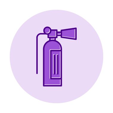 Basit bir yangın söndürücü. Web illüstrasyonu  