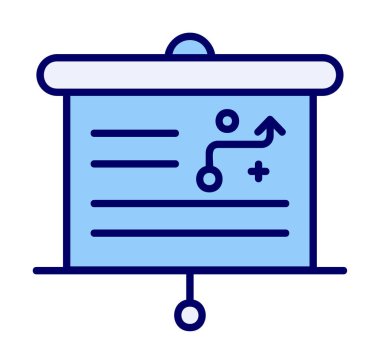 Basit Strateji simgesi, vektör illüstrasyonu