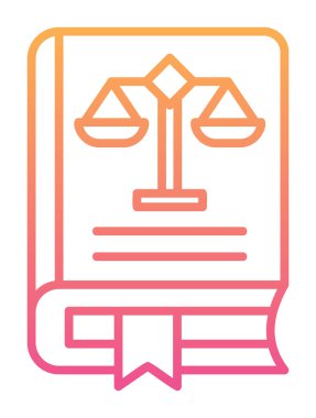 Hukuk kitabı. Web simgesi basit illüstrasyon 