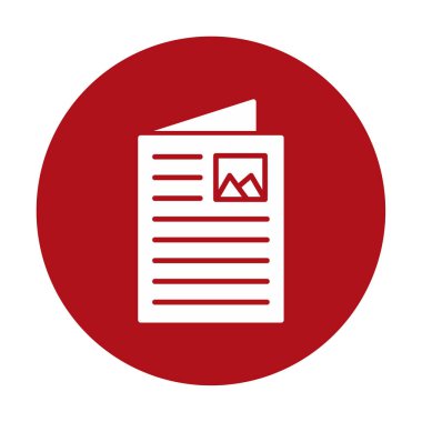 Broşür simgesi vektör illüstrasyonu