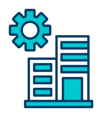 Bakım daireleri simge vektör illüstrasyonu 