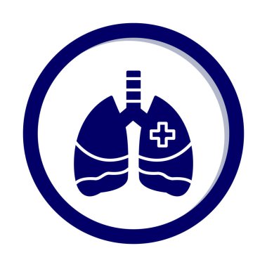 akciğer simgesi, vektör illüstrasyonu  