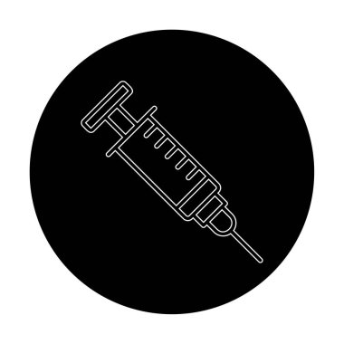 Enjeksiyon şırınga simgesi, vektör illüstrasyonu 