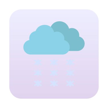 Basit kar yağışı simgesi, vektör çizimi