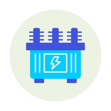 Batarya güç ikonu vektör illüstrasyonu. Dönüştürücü                         
