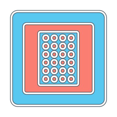 Nikotin yaması vektör illüstrasyonu  