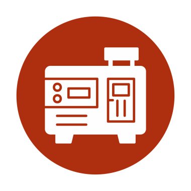 Elektrik jeneratörü çizgi simgesi biçimi, vektör illüstrasyon tasarımı