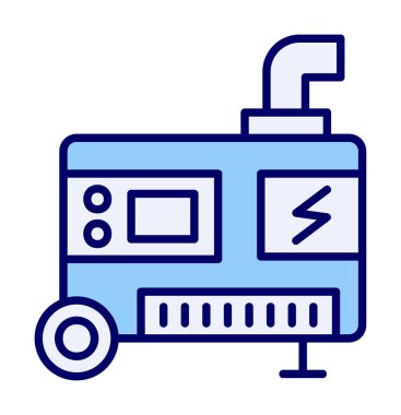 Elektrik Üretici simgesinin vektör çizimi                                        