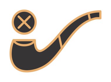 Basit Sigara İçilmez alanı simgesi, vektör illüstrasyonu