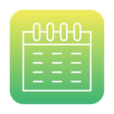 Takvim simgesi, vektör çizimi