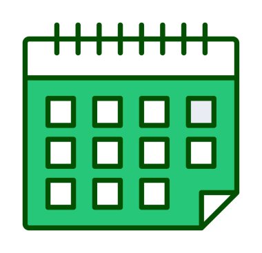 Takvim simgesi, vektör çizimi