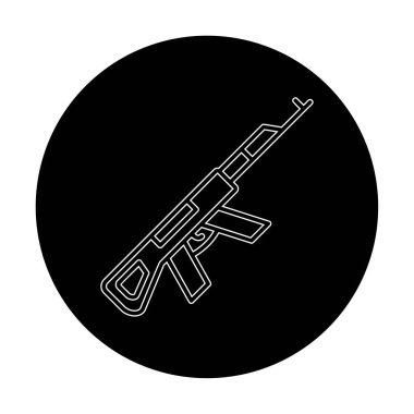 Ak47 simge vektör illüstrasyonu