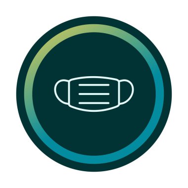 Tıbbi veya Cerrahi Yüz Maskesi. Virüs Koruma. Solunum maskesi takıyorum. Sağlık ve Coperid 19 Önleme Konsepti. Vektör İllüstrasyonu