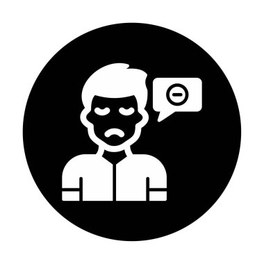 Negatif Düşünce konsepti ikon vektör çizimi