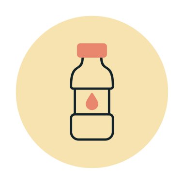 su şişesi simgesi, vektör illüstrasyonu    