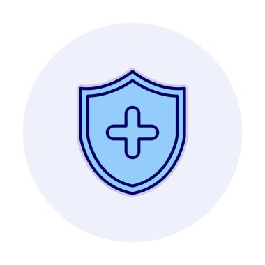 çapraz simgeli kalkan, vektör illüstrasyonu 