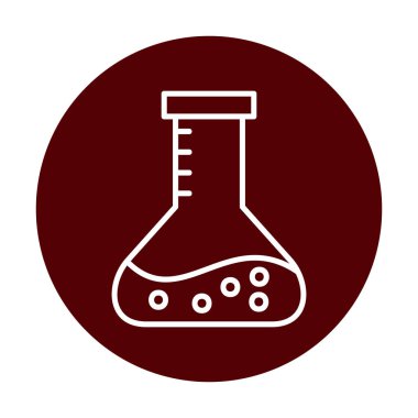 Matara ikonu. Laboratuvar ekipmanları. vektör illüstrasyonu.                     